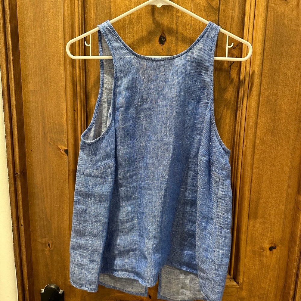 Joie tank top in denim.